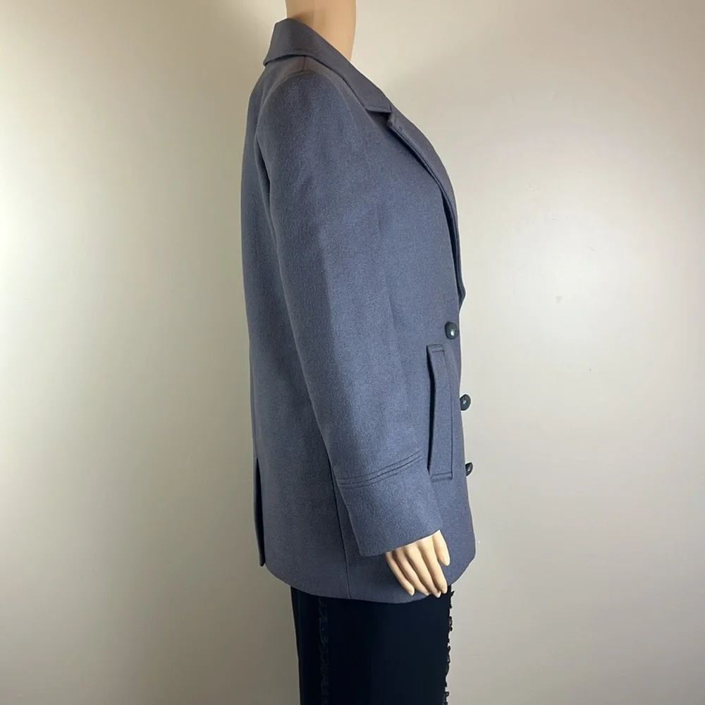 J.Crew Classic Grey Peacoat in Italian Wool Blend - Picture 8 of 11